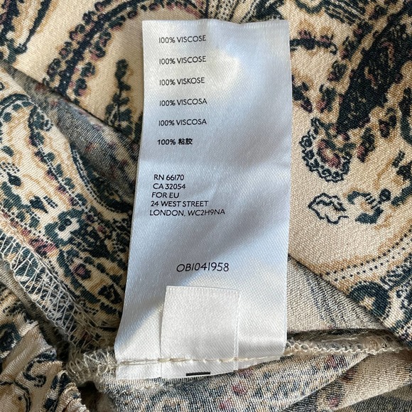 ANTHROPOLOGIE Printed Harem Pants Paisley Crepe - Picture 7 of 9